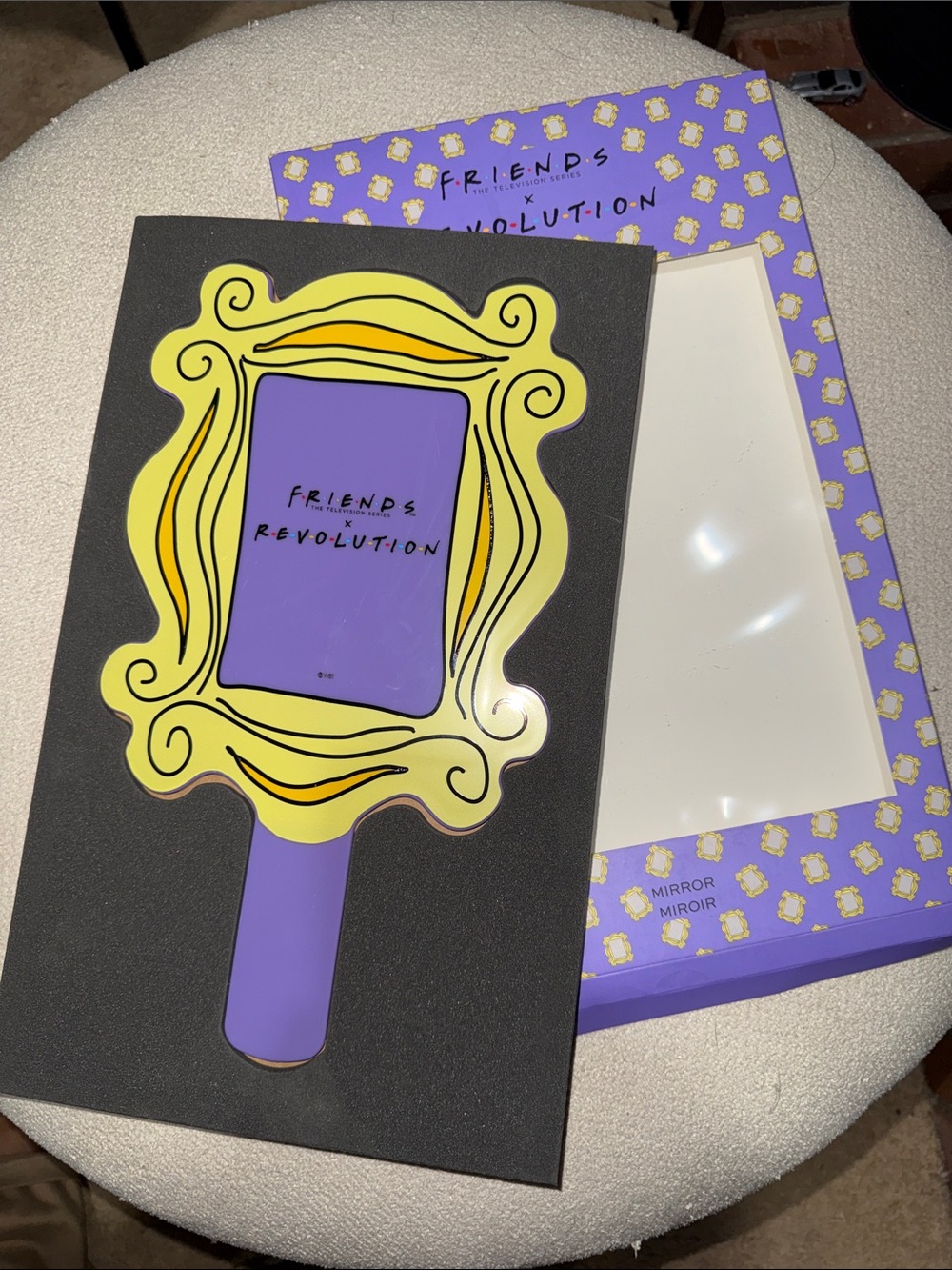FRIENDS x Revolution Hand Mirror - Yellow Frame with Purple Handle